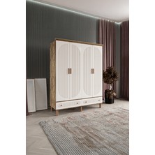 Comiet Soho 4 Kapaklı Çekmeceli Mdf Gardırop