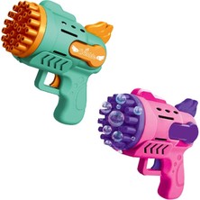2 Adet Mavi Pembe Köpük Tabancası 29 Delikli Çoklu Köpük Atan Tabanca  2 Solisyon Hediye Bubbles Gun
