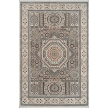 Royal Halı Marlow QJ02A Krem Lacivert Multi Akrilik Yumuşak Dokulu Modern Halı Karademir Home