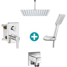 Eca Delta Ankastre Gömme Banyo Bataryası Duş Seti Tüm Parçalar Dahil 40X40