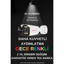 Prolife 8 Li Sesli Güvenlik Kamerası 5 Mp Gece Renkli Yüz ve Araç Tanımalı Full Hd Kamera Sistemi