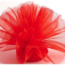 Oktay Sesal 27 METRE x 70  cm  Kırmızı Süsleme Tülü Kırmızı Tül Araba Çiçek Düğün Dekor Tül Red Decoratıon Tulle