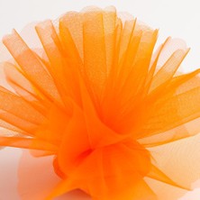 Oktay Sesal 27 METRE x 70  cm  Turuncu Süsleme Tülü Turuncu Tül Araba Çiçek Düğün Dekor Tül Orange Decoratıon Tulle