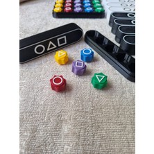 Çiçek Tasarım Sanatları ( 3 Adet ) Squid Game Gonggi Oyunu 5 Taş Özel Kutulu  Gramajlı.