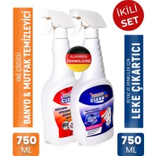 Ikili Set - Leke Çıkarıcı Sprey ve Banyo Mutfak Temizleyici Sprey Oxi Güç 750ML