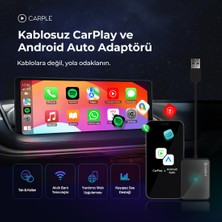 Carple Duo Araç İçi Kablosuz CarPlay ve Android Auto Adaptörü | Apple iOS ve Android Cihazlarla Uyumlu
