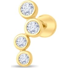 Safir Kuyumculuk Altın Taşlı Tragus Piercing