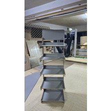 Bursa Site Mobilya 5 Gözlü, Geçmeli Mdf Lam Raf Standı - 35 x 110 x 28  cm  - Demonte, Kolay Kurulum - Ev, Ofis, Mağaza