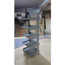 Bursa Site Mobilya 5 Gözlü, Geçmeli Mdf Lam Raf Standı - 35 x 110 x 28  cm  - Demonte, Kolay Kurulum - Ev, Ofis, Mağaza