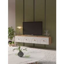 PlatinReyon Bohem 180  cm  4 Kapaklı Duvar Tv Ünitesi  Mdf Kapak Model 4 Tek Ebat