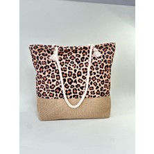 Plirlent Hediye Dünyası Leopard Desenli Plaj Çantası
