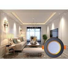 7W 3renkli(Beyaz, Gün Işığı, Ikisi Bir Arada) Siyah Krom/gold LED Spot Lamba-10 Adettir