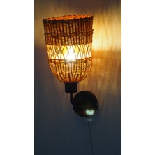 Doğal Rattan "sole" Aplik - Naif ve Şık Duvar Lambası