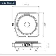 Uğur Tekli Elektrikli Ocak Set Üstü Hotplate 1500W