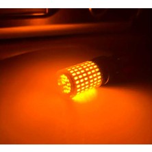 1 Çift / 2 Adet LED 1156 BA15S P21W LED Ampuller Süper Parlak Araba Turuncu Sinyal Lambası