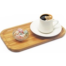 Bambu Lüx Dikdörtgen Servis 25 * 14 cm , Bambu Sunumluk & Çerezlik Dikdörtgen Sunum Tabağı, Bambu Dikdörtgen Sunum Tabağı