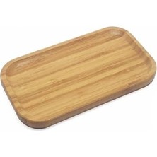 Bambu Lüx Dikdörtgen Servis 25 * 14 cm , Bambu Sunumluk & Çerezlik Dikdörtgen Sunum Tabağı, Bambu Dikdörtgen Sunum Tabağı