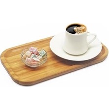 Bambu Lüx Dikdörtgen Servis 25 * 14 cm , Bambu Sunumluk & Çerezlik Dikdörtgen Sunum Tabağı, Bambu Dikdörtgen Sunum Tabağı