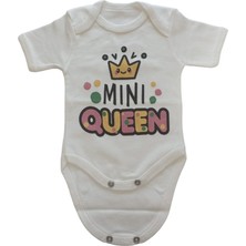 Style Baby Amazing Hoşgeldin Bebek, Yenidoğan Kız Bebek, Mini Queen, Baskılı Badi Hediye Seti