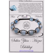 Sertifikalı Aaa+ Kalite Doğal Mavi Kalsedon Sakin Zihin Huzur Bilekliği