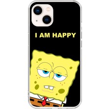 Dali Design iPhone 13 Mini Uyumlu Şeffaf Kılıf Sponge Bob Tasarımlı 1