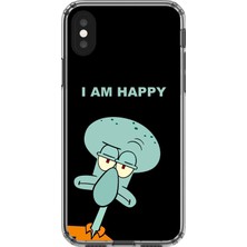 Dali Design  Apple iPhone Xs Uyumlu Şeffaf Kılıf Sponge Bob Tasarımlı 3