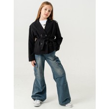 Kız Çocuk Kısa Trençkot Ceket 1545