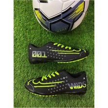 Sprit 001 Erkek ve Çocuk Dişsiz Çim Halı Saha Futbol Ayakkabısı Siyah-Sarı