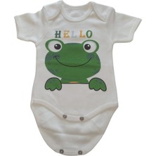 Style Baby Amazing Hoşgeldin Bebek, Unısex, Yenidoğan Bebek, Kurbağa Baskılı Badi Hediye Seti
