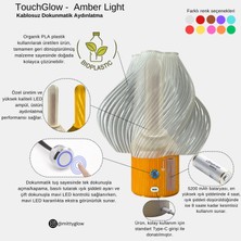 Kablosuz Dokunmatik Şarjlı Abajur Amber Light