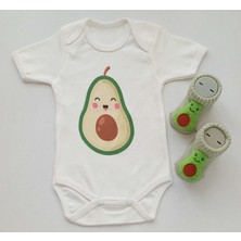 Style Baby Amazing Hoşgeldin Bebek, Unısex, Yenidoğan Bebek, Avokado Baskılı Badi Hediye Seti