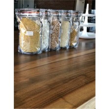 Ozcmax Kavanoz Görünümlü Kilitli Saklama Poşeti Çıtçıtlı ve Pratik Torba 10 Adet