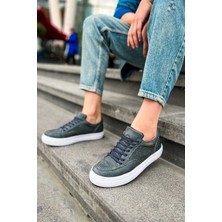 Shoecide SHO015 Bağcıklı Yüksek Taban Delikli Desen Cbt First Edition Erkek Ayakkabı Antrasıt