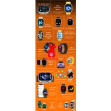 Apple iPhone 8 Plus Uyumlu Kırmızı Akıllı Saat WATCH10 2025 Hediyeli Amoled Ekran