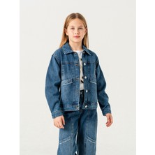 Kız Çocuk Cep Taşlı Ceket 1544