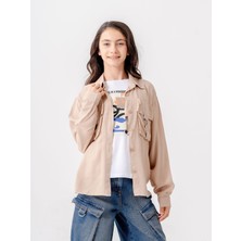 Kız Çocuk D Tokalı Ceket T-Shirt Ikili Takım 1806