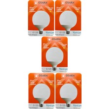 Osaka (5 Adet) 20W (120W) 3000K (Sarı Işık) E27 Duylu (Kalın Duy) Glop LED Ampul