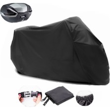 Autoen Kymco Like S 50 Arka Çanta Uyumlu Motorsiklet Brandası, Motor Örtüsü-Siyah MBA90002