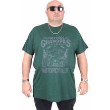 Moc Grande Erkek Büyük Beden Sıfır Yaka Tişört Only Cool 25177 Neftı