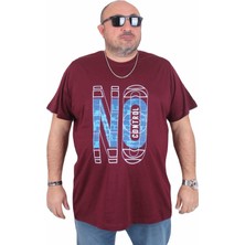 Moc Grande Erkek Büyük Beden Sıfır Yaka Tişört No Control 25172 Murdum