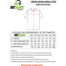 Moc Grande Erkek Büyük Beden Sıfır Yaka Tişört Motorcycle 25171 Beyaz