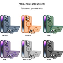 Bilişim Akademi iPhone 14 Pro Max Kılıf Stantlı Kılıf Lens Korumalı Kılıf Mat Magsafe Özellikli Kılıf - Lacivert