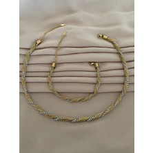 Hayat Çelik Kolye  Bileklik Set
