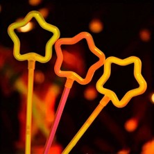 No8 Home Glow Stick Yıldız Asa Kırılınca Yanan Yıldız Çubuklar 6 Renk 6 Adet