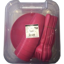 Ozcmax 6 Kişilik Çantalı Piknik Seti - Asorti