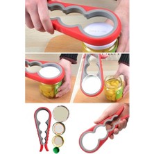 Ozcmax 4 Fonksiyonlu Plastik -Silikon Şişe Kavanoz Kapağı Açma Aparatı