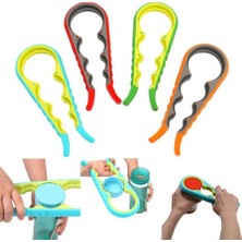 Ozcmax 4 Fonksiyonlu Plastik -Silikon Şişe Kavanoz Kapağı Açma Aparatı