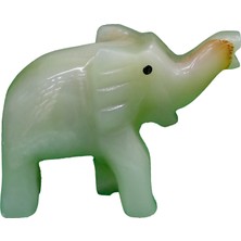 Doğal Oniks Taş El Yapımı Fil Figürü – Bereket ve Şans Getiren Dekoratif Obje