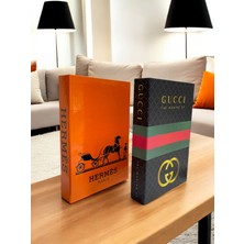 Saccura Decor 2li Dekoratif Kitap Kutu Seti Kırmızı&yeşil&turuncu Kutu Set