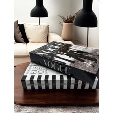 Saccura Decor 2li Dekoratif Kitap Kutu Seti, Vogue & Element 2li Kitap Kutusu Seti